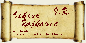 Viktor Rajković vizit kartica